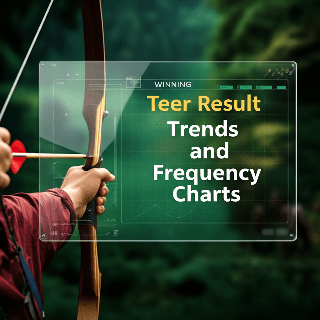 Shillong Teer archery target with result trend graph overlay